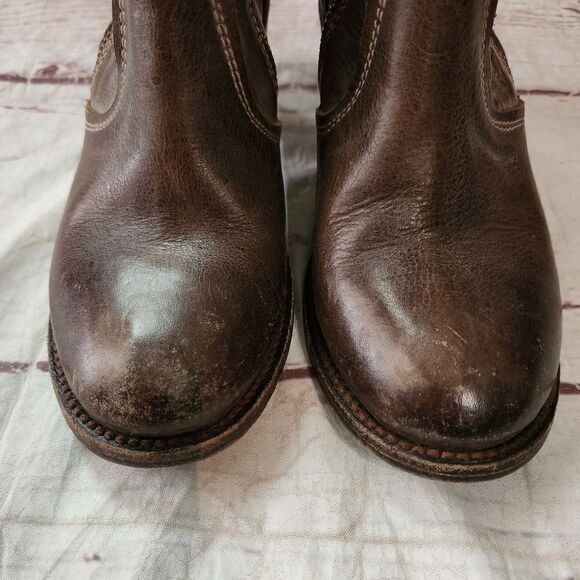 Freebird by Steven South Leather Double Zipper Ankle Boots Size 6 - Picture 6 of 7